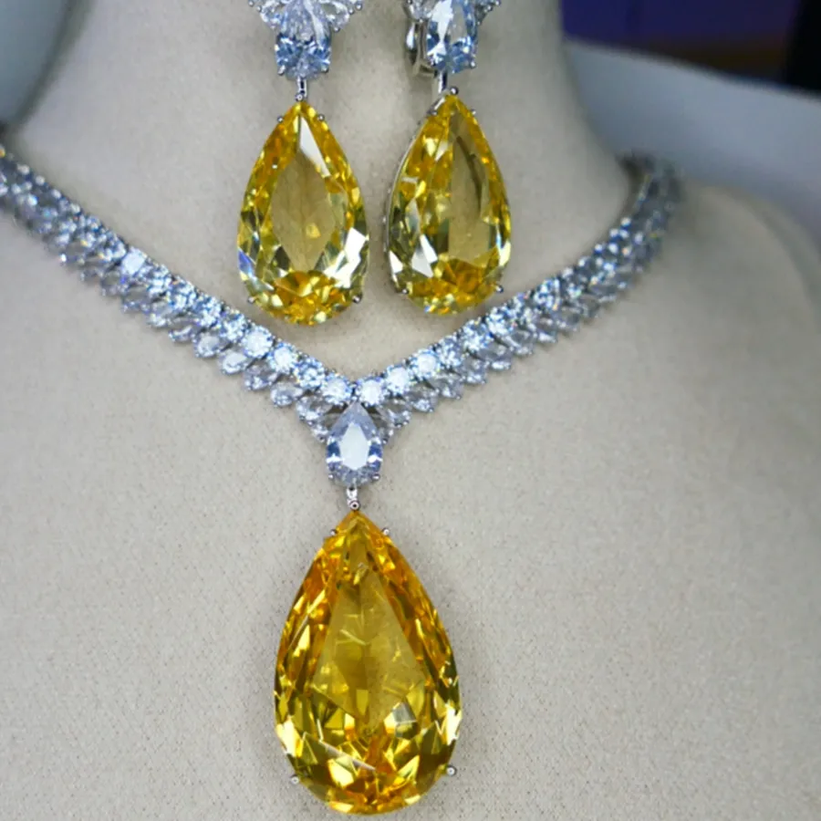 Authentic The Gilded Teardrop Solar Radiance Parure