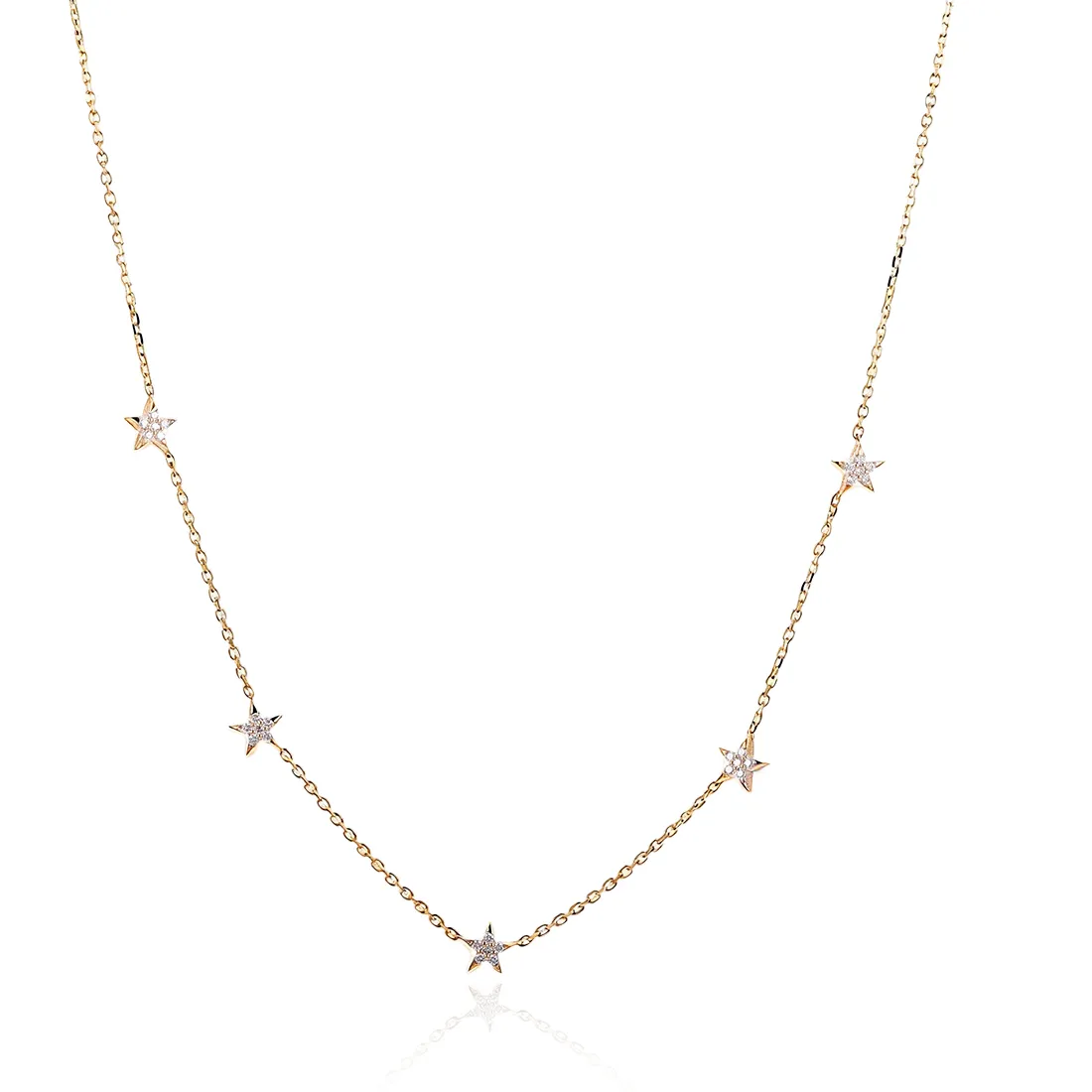 Authentic Provence Jewelry Lab Diamond 14K Gold Sparkling Necklace with Round Cut Solitaire Pendant Anniversary Birthday for Women