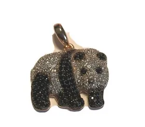 Authentic Panda Pendant Sterling Silver / Gold Plated Cute