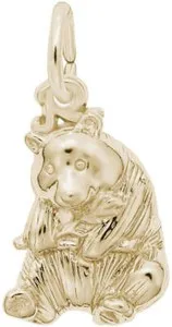 Authentic Gold-Plated Sterling Silver Panda Bear Charm by Rembrandt
