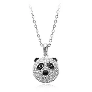 Authentic Jewelry - 18K White Gold Plated Panda Necklace (FN055)