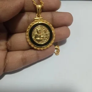 Authentic 1/10 Ounce 999 Bullion Coin Pendant China Panda Yuan 14k Yellow Gold Plated