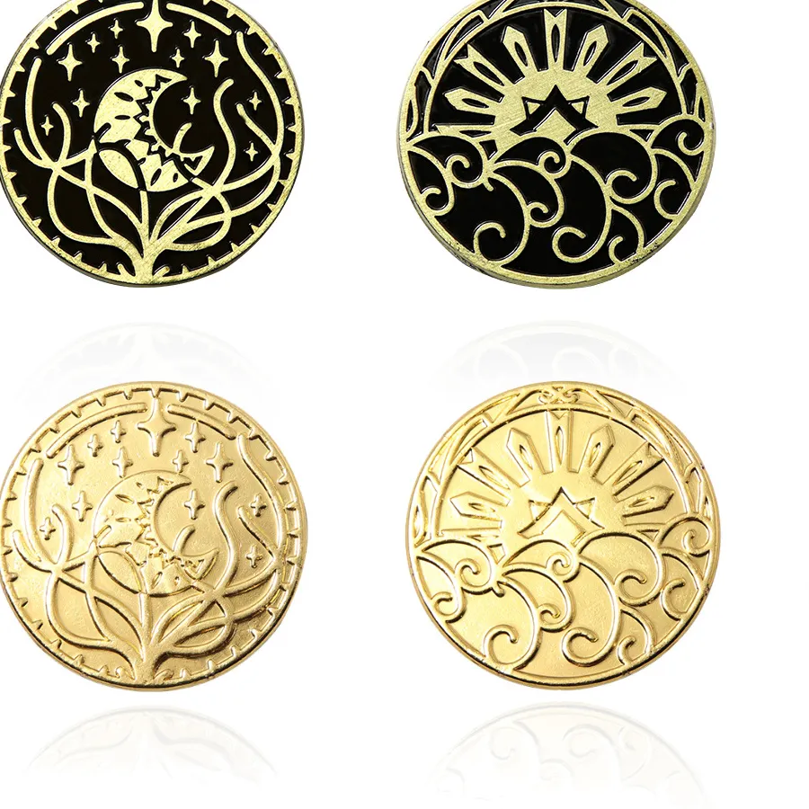 Authentic Anime Dungeons and Dragons Coin Gold Plated Cosplay Metal Coins For Men Women Collection Jewelry