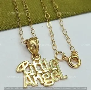 Authentic The Celestial Guardian: 14K Gold-Plated Angelic Charm
