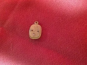 Authentic Vintage Gold Plated Pendant with 3 little stones