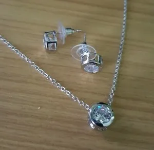 Authentic Add a Little Sparkle Necklace & Earrings Set In white Gold Plated CZ