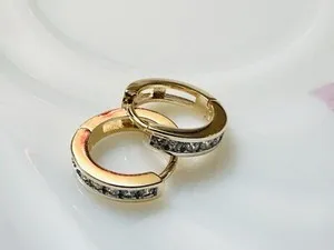 Authentic Little Girls 1.2cm Hypoallergenic Hoops Gold Earrings 18k 18ct Gold Plated UK