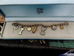 Authentic Little Gifts Gold Plated Dog Bracelet Boxed
