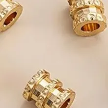 Authentic 14K Gold-plated Little Waist Pendant DIY Beads Tube String-off Design for Bracelet Necklace Collarbone Chain Jewelry Making