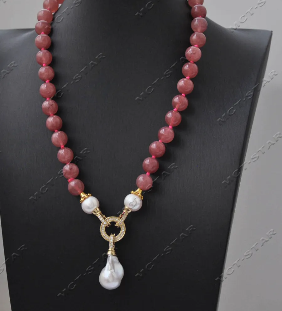 Authentic The Crimson Harmony Rose-Red Jasper and Keshi Pearl Talisman