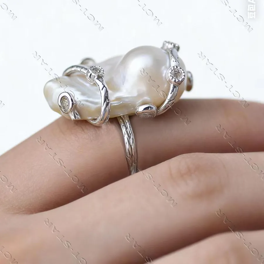 Authentic Tears of the Moon Baroque Pearl Ring
