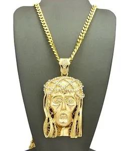 Authentic The Radiant Savior: Ornate Gold-Plated Sacred Icon Pendant