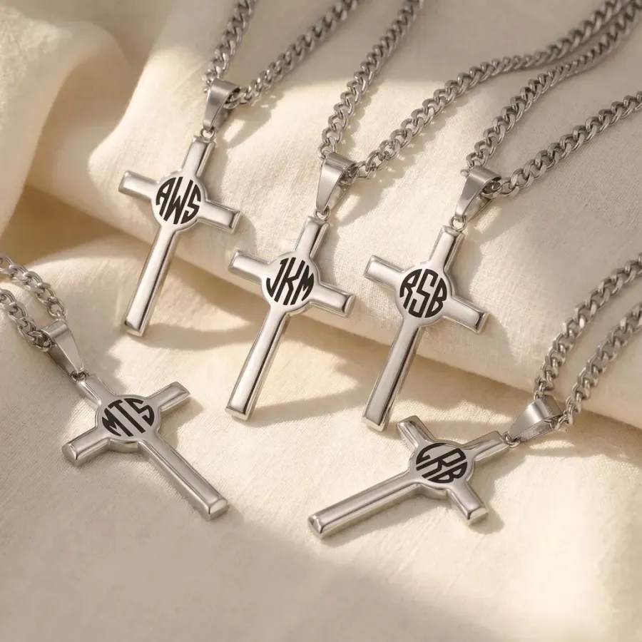 Authentic Inscribing Sacred Intentions: Personalized Monogram Cross