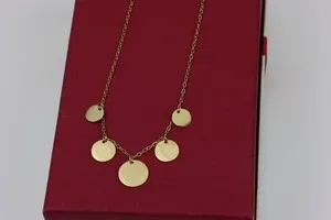 Authentic Celestial Orbs of Manifestation - Radiant Gold Disc Talisman Chain