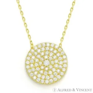 Authentic Celestial Halo of Radiance - Micro-Pave Sterling Silver Disc Amulet