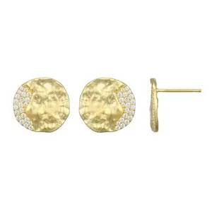 Authentic Radiant Solstice Discs: Gold-Plated 925 Silver Studs