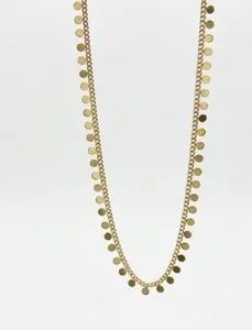 Authentic Radiant Sunlight Shaker Disc Chain in 14K Gold
