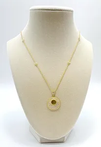 Authentic Celestial Disc of Radiant Light: 14kt Gold-Plated Sterling Silver Pendant