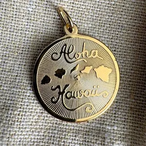 Authentic Aloha Spirit Manifestation Talisman - Sacred Island Radiance Gold-Plated Charm