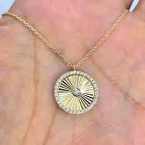 Authentic The Celestial Disc: Radiant Moissanite Solar Amulet