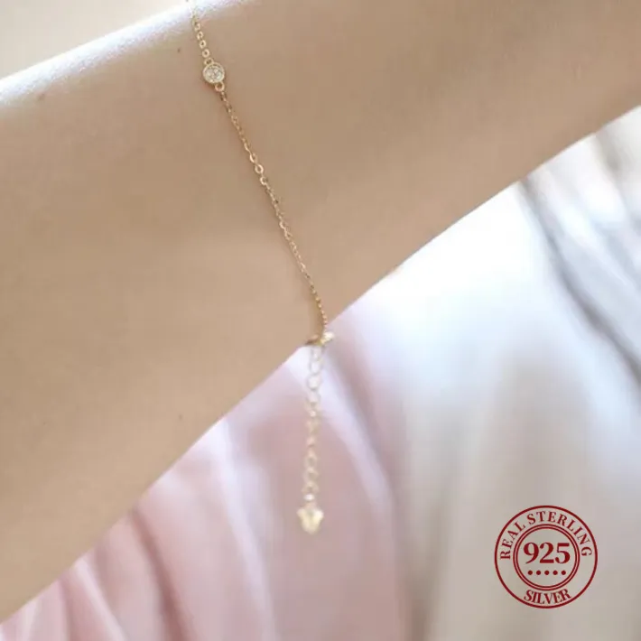 Authentic Celestial Orbit Zircon Disc Amulet - Radiant Prosperity Gold-Plated Bracelet