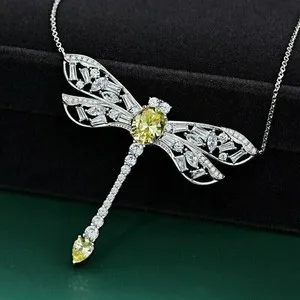 Authentic Golden Citrine Dragonfly Amulet – 2 ct Oval Radiance