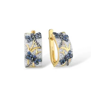 Authentic Wings of Transformation Dragonfly Talisman - Blue Spinel & 14K Gold Sacred Amulet Earrings