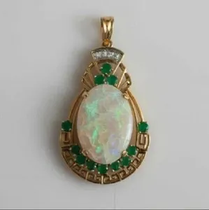Authentic Ember of the Soul: 3.00Ct Natural Fire Opal Oval Cut Pendant in 14K Yellow Gold Plated Radiance