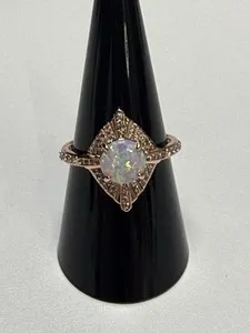Authentic Bomb Party Rose Gold Plated Lab-Created Opal CZ Ring 9 RG94285 2025 October