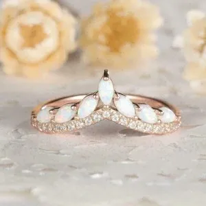 Authentic The Eternal Blossom: Marquise Cut Simulated Fire Opal Flower Ring in 14K Rose Gold Plated