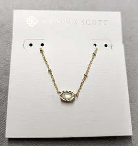 Authentic Kendra Scott 14K Gold Plated Mini Elisa Satellite Short Pendant Necklace 19"