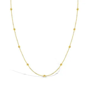 Authentic 2mm Satellite 16-18" Women's Necklace - Gold Plated Sterling Silver