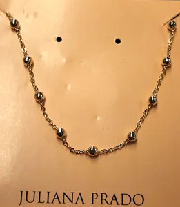 Authentic Juliana Prado 18K Gold Plated Larissa Satellite Necklace 13.5"+2"