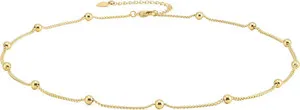 Authentic 18K Gold Plated Paperclip Chain Choker Satellite Chain Freshwater Cultured Biwa