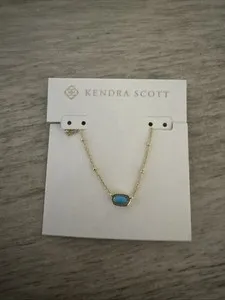 Authentic Kendra Scott Mini Elisa 14k Gold-Plated Satellite Short Pendant Necklace Jewelry