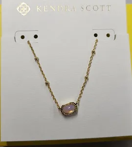 Authentic Kendra Scott 14K Gold Plated Mini Elisa Satellite Short Pendant Necklace 19"