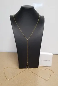 Authentic Camile & Stone Satellite Ball Gold Plated Body Waist Chain 23.6"+2" and 35"+8"