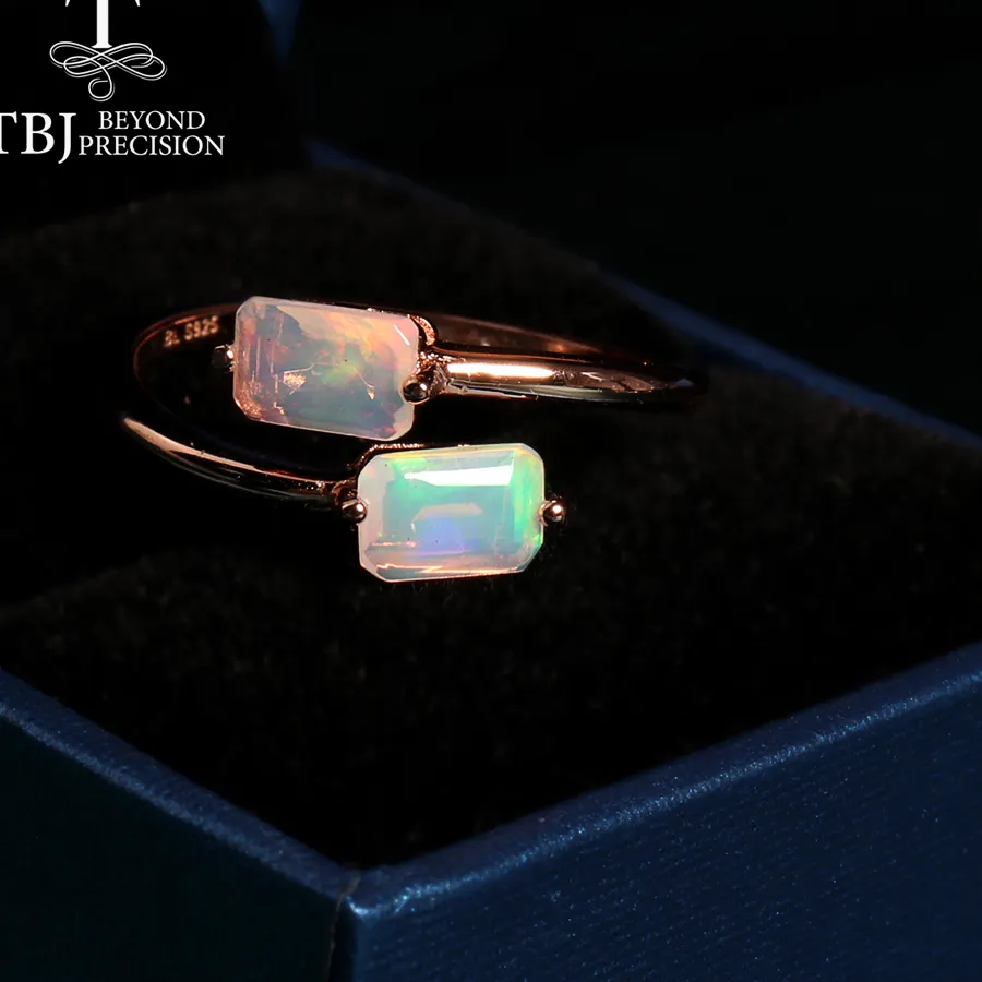 Authentic Celestial Fire Opal Oracle Ring - Ethereal Intuition and Manifestation Talisman