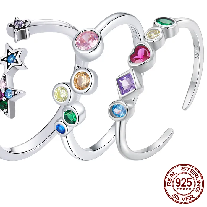 Authentic Prismatic Rainbow Serenade Adjustable Silver Talisman - Aura Radiance Ring