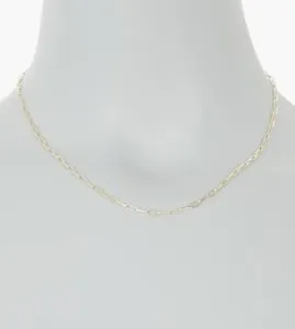 Authentic Argento Vivo gold-plated paperclip necklace