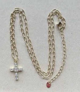 Authentic Argento Vivo Gold Plated 925 Sterling Silver Cross Necklace - without Tags