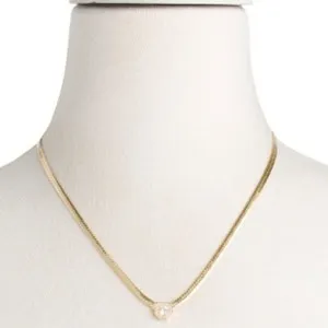 Authentic The Evon Flow of Light - 14 Karat Gold Plated Sterling Silver Flat Chain Talisman