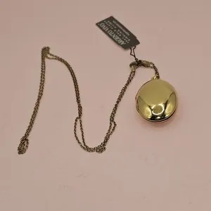 Authentic Argento Vivo Locket 18KT Gold Plated Sterling Silver Necklace With Tags 30"
