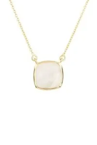 Authentic ARGENTO VIVO 18K Gold Plated Sterling Silver Moonstone Pendant Necklace 133432