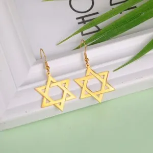 Authentic Celestial Covenant Menorah and Star of David Sacred Dangle Earrings