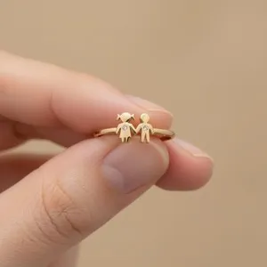 Authentic The Eternal Bond Gold-Plated Silver Couple Ring