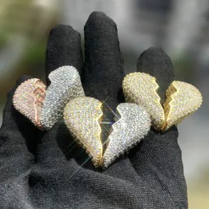 Authentic The Severed Soul Vow - 18K Gold Plated 5A Zircon Broken Heart Couple Talisman