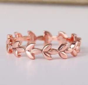 Authentic The Eternal Olive Branch Sacred Union Band - 14K Rose Gold Plated Harmony Amulet