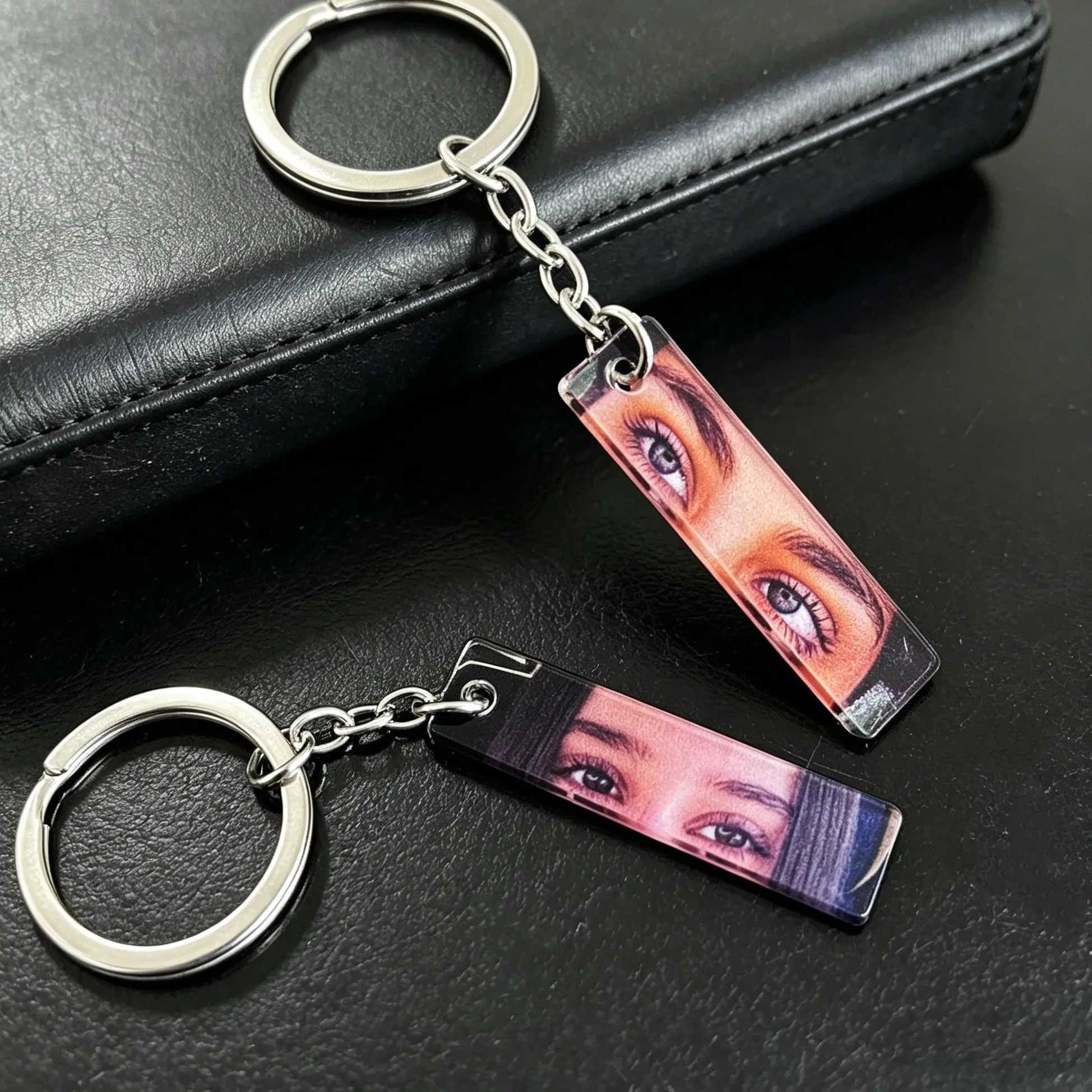 Authentic Custom Eye photo Personalized Creativity Keychain Acrylic Custom Photos For Couple gifts Jewelry Custom Gifts
