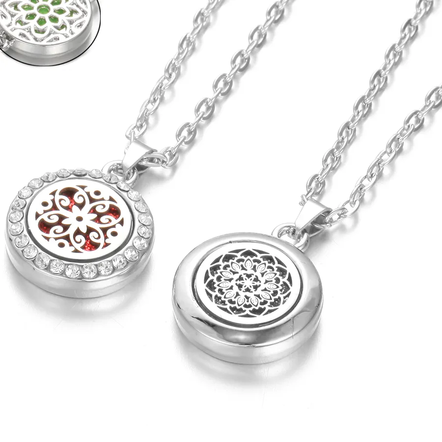 Authentic Tree of Life Aromatherapy Necklace Essential Oil Diffuser Aroma Perfume Locket Pendant Necklaces for Women